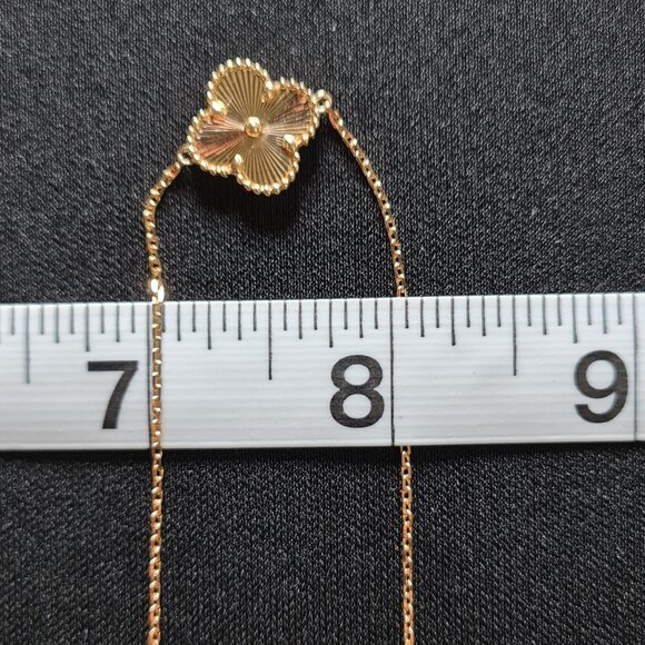 18k Gold Bracelet single clover charm - Part 2 additional pictures - Picture 14 of 15